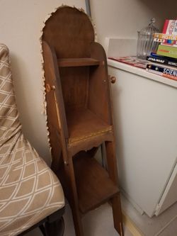 Vintage Wooden Doll High Chair