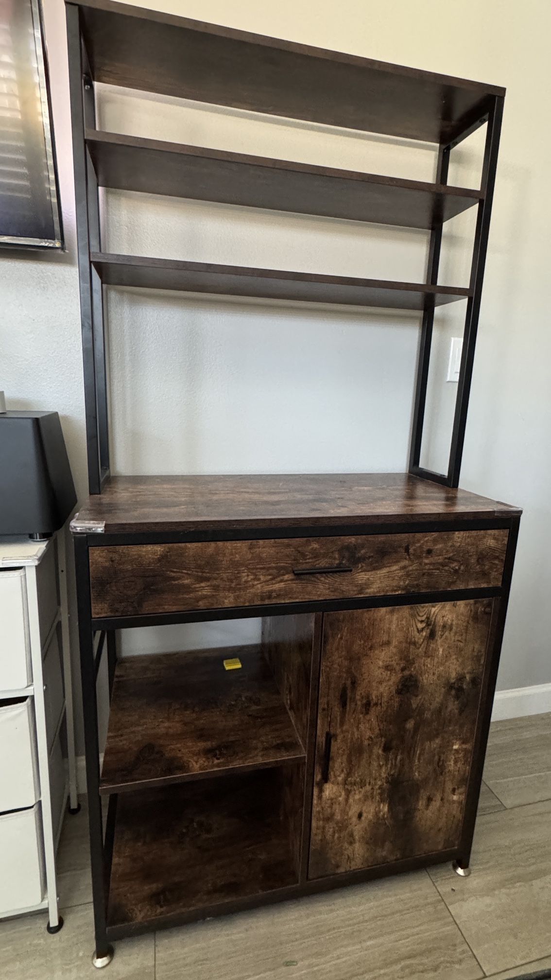Kitchen Utility Storage Shelf with Cabinet