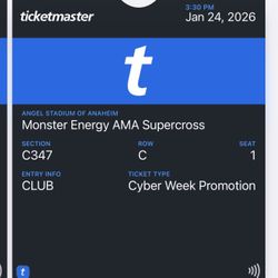 Monster Energy Supercross Tickets Club Level 