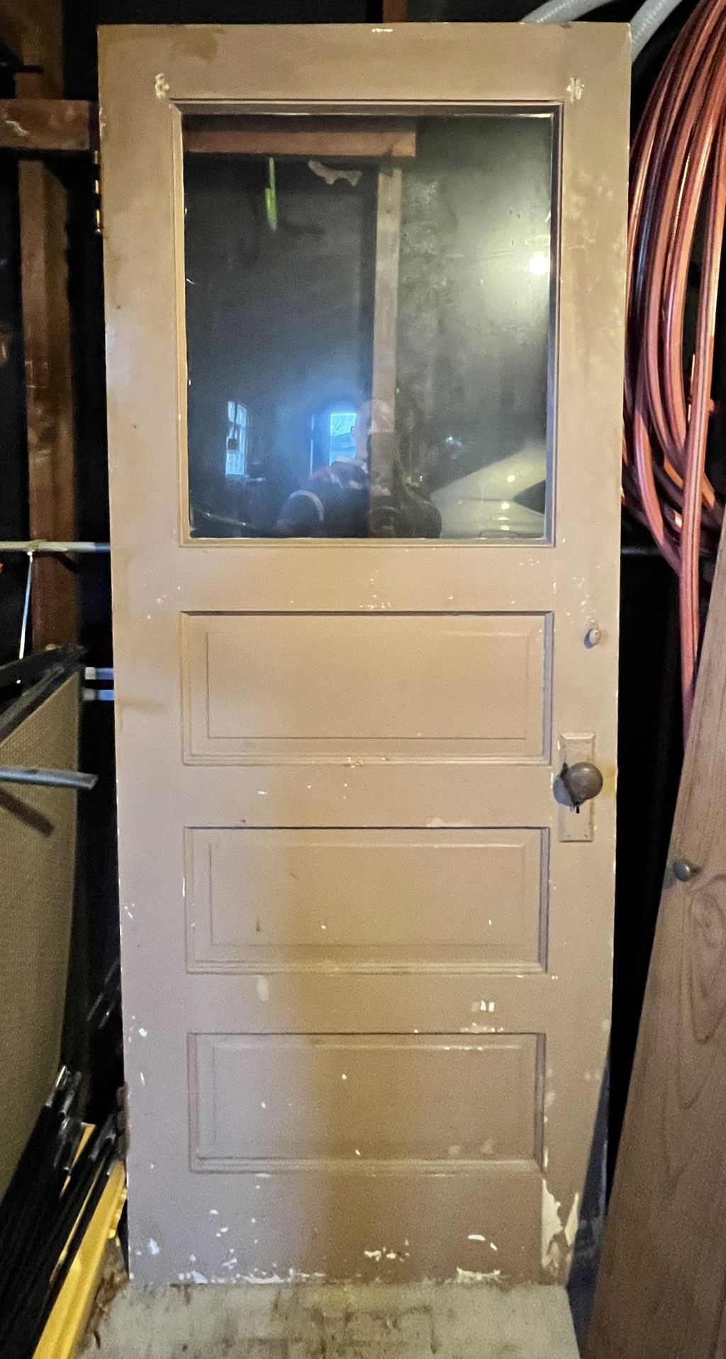 Vintage Wood Door with Window