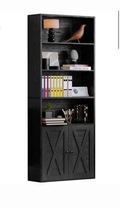 BRAND NEW * Black Wooden Bookshelf