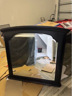 Free wood frame mirror