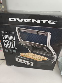 Electric Panini Press Sandwich Maker, 1500W Grill, Silver