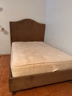 Upholstered Bed Frame with Mattress