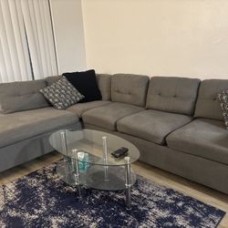 L Sectional With Coffee Table