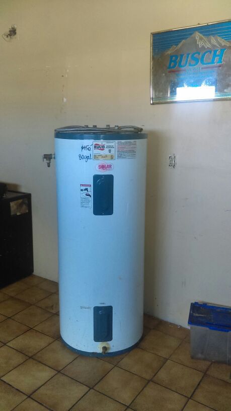 RUUD 80 gallon Water Heater. Model RSTCR-80-1. Universal Solar Servant 240 volts. Stacked in 2x 40 gallons.