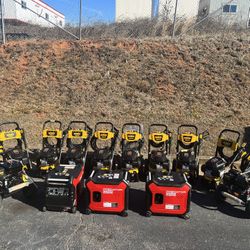 Gas Generators And Dewalt Pressure Washer