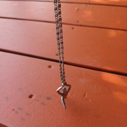925 Sterling Silver Ballerina Dancer Necklace W Pendant 