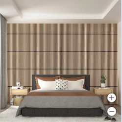 Artika Sonolok Sound-Absorbing Slatted Panel Kit Oak & Black