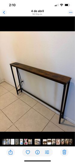 Skinny entry table