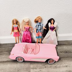 Barbie The Movie Hot Wheels 1956 Convertible Corvette Stingray *NO REMOTE & Barb 1(contact info removed) 1968