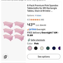 New Pink Table Covers