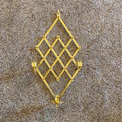 Wall Gold Candle Holder