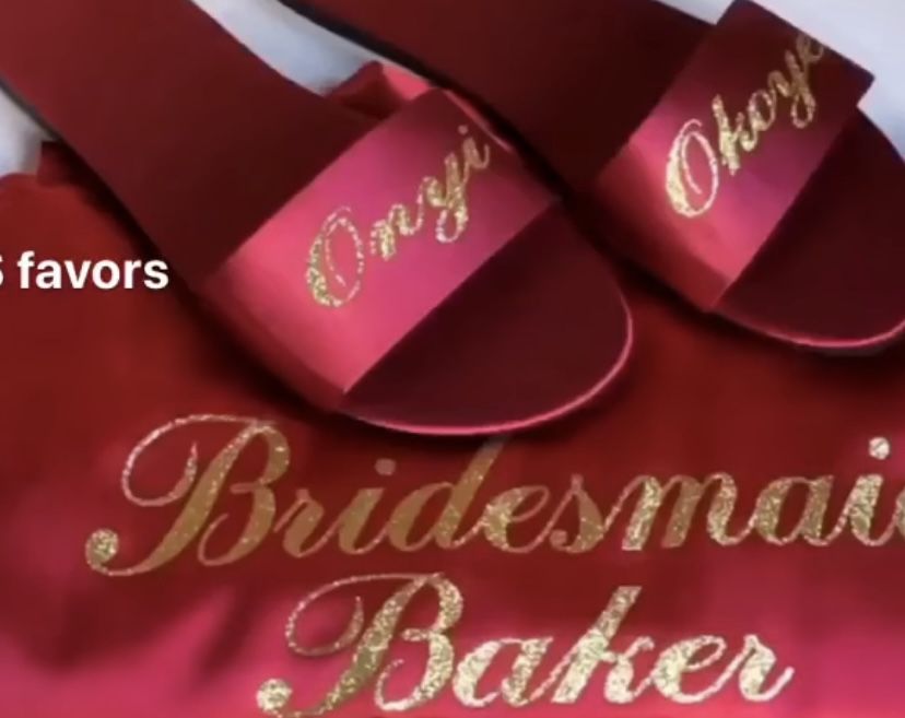 Custom Robes Slippers And Bonnet