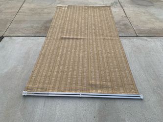 Natural Color Woven Room Separator/Closet Cover - floor to ceiling