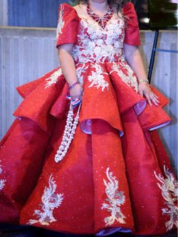 Filipiniana gown- RED
