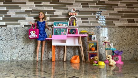 Barbie Pet Shop Playset with Doll and Accessories