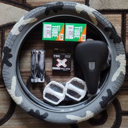 NEW Bicycle Bmx Parts Bundle 20" White