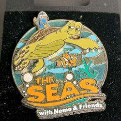Disney WDW Nemo, Dory and Crush - The Seas with Nemo and Friends Logo Pin #52878