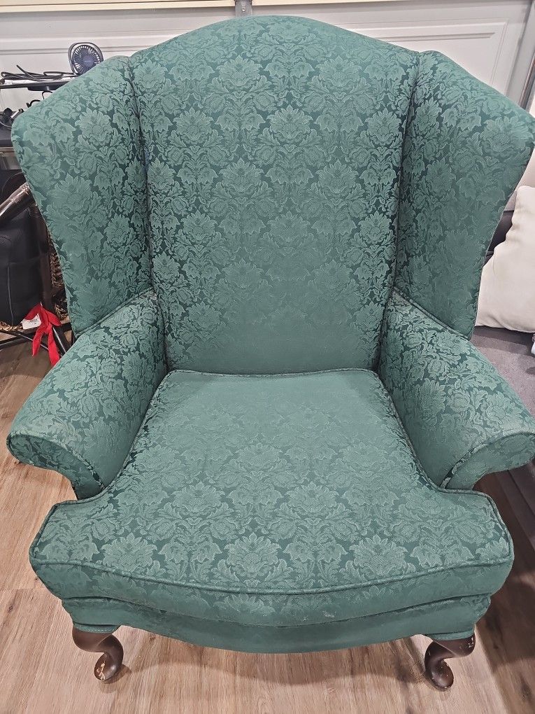 Green Wingback Chair