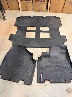 WeatherTech Black Rubber Floor Mat Set