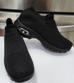 Womens Air Cushion Slip-On Walking Shoes/ Sneakers