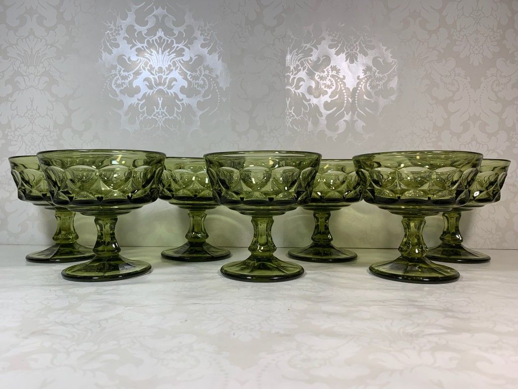 Vintage Set Of 14 Indiana Glass Co