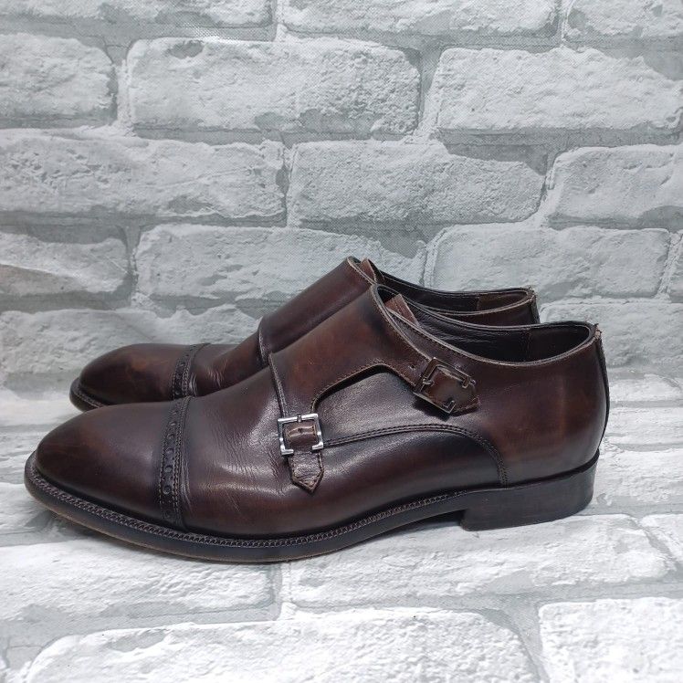 Allen Edmonds Caravaggio Rinaldi Leather Double Monk Strap Size 10.5 Mens