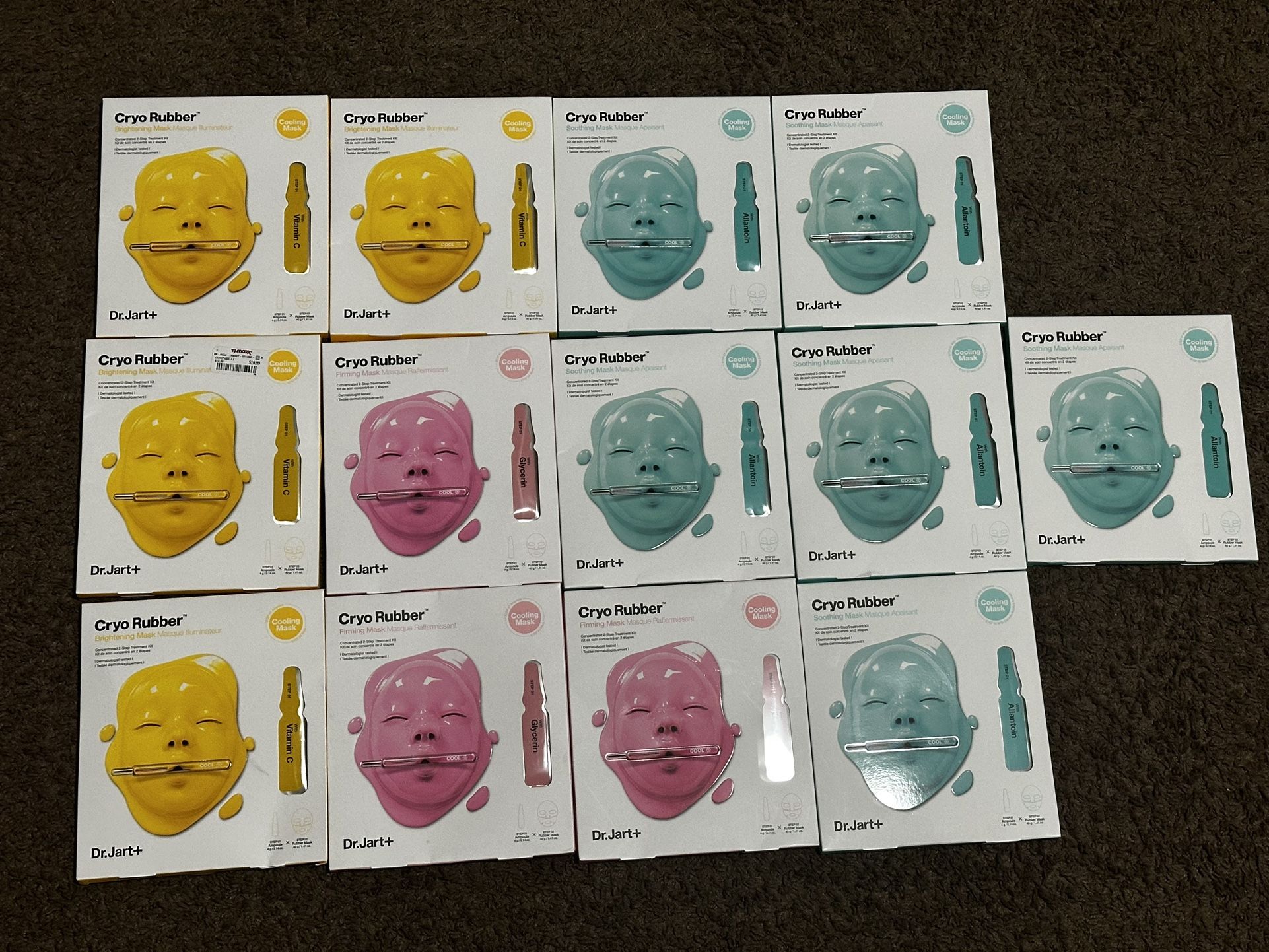 Set Of 13 Dr. Jart Cryo Rubber Face mask