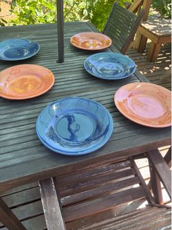 POTTERY BARN Sausalito dinner plates (6)