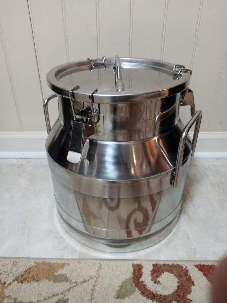 3-Gallon Milk Can Stainless Steel Wine Bucket Barrel Liquid Storage Container