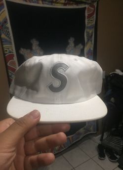 White supreme S hat