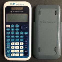 Texas Instruments TI-34 MultiView Scientific Calculator - Blue/White.  Excellent condition.