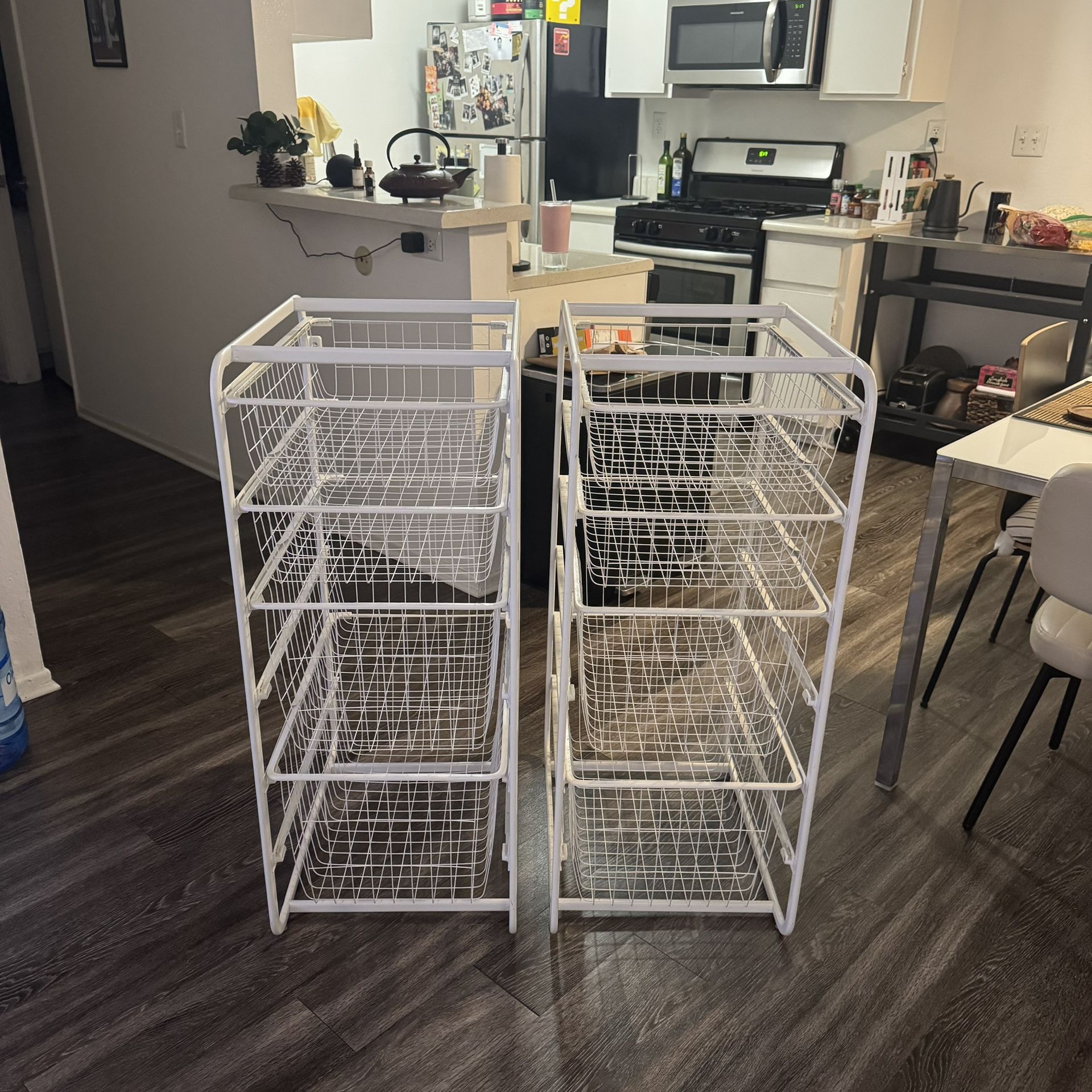 White Wire Basket Storage Caddy