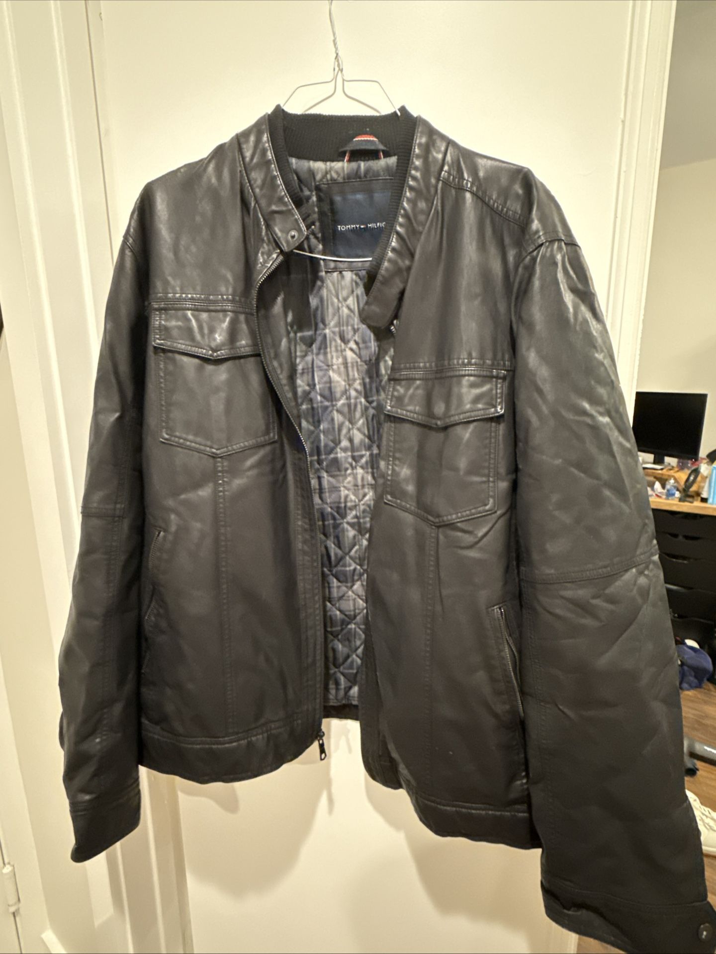 Tommy Hilfiger Leather Jacket XXL