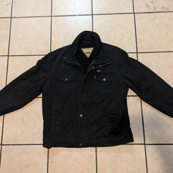 Black Levis Jean Jacket (Rare) Yellow Tag Size Large 