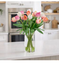 Nearly Natural Faux 20" Tulip Arrangement @967