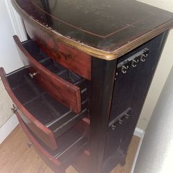 Wooden jewelry hutch