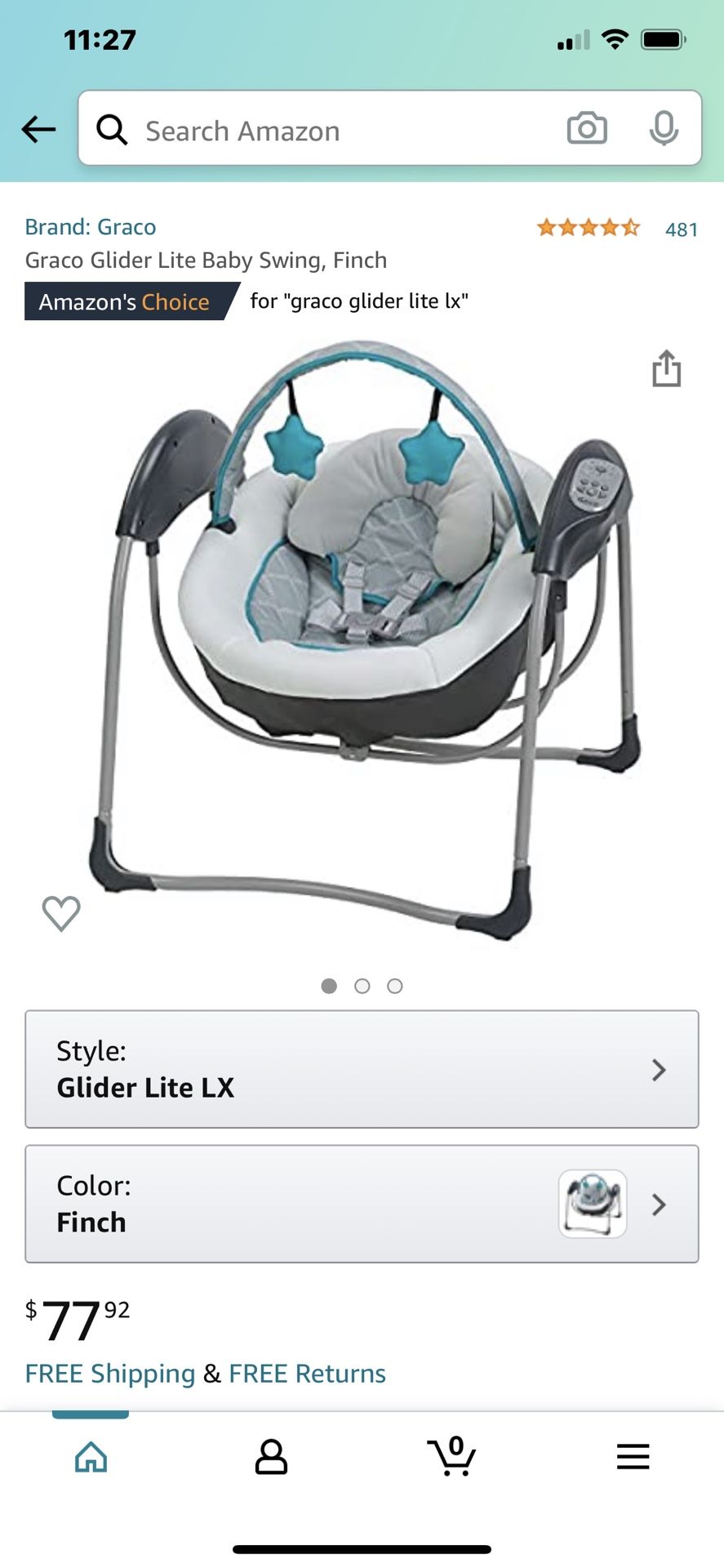 Graco Glider Lite Baby Swing