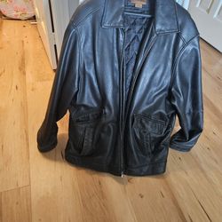 Men's Black Leathet Jacket 2xL