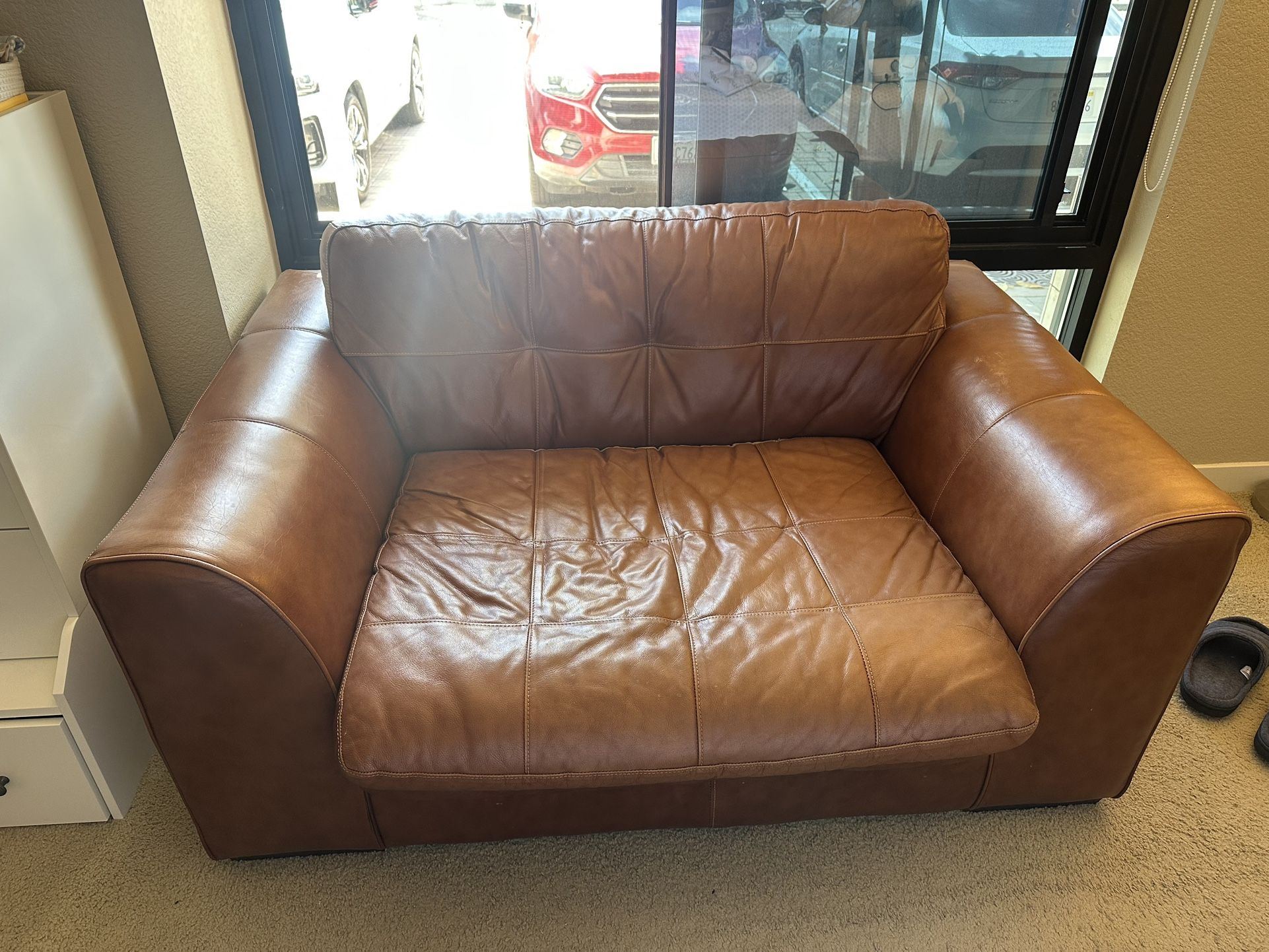 Leather Love Seat Couch