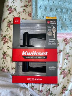 Kwikset Signature Series Sedona Matte Black Keyed Entry | Model #97403-070