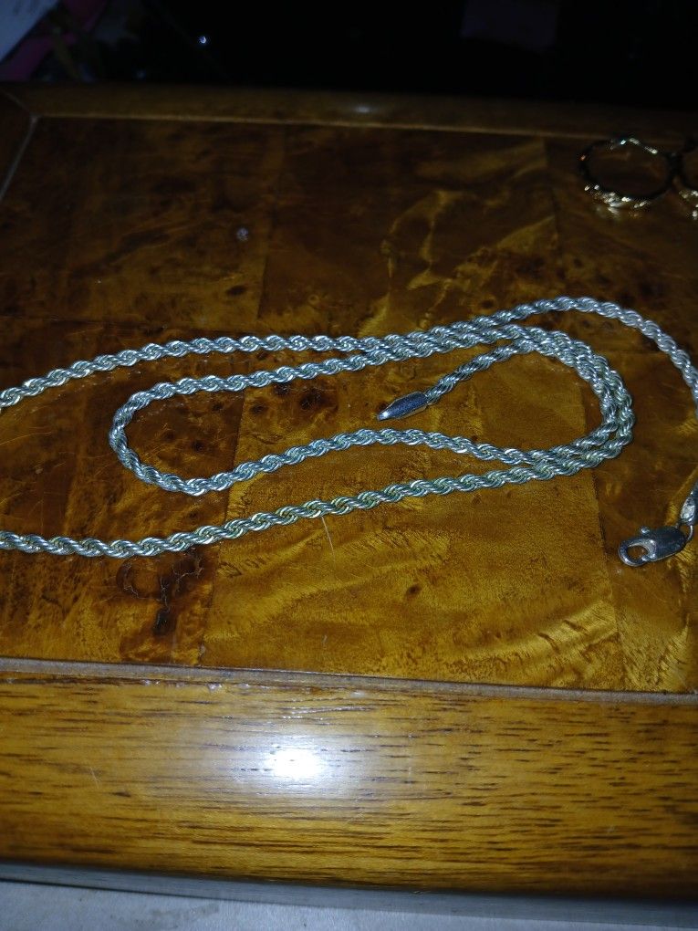 Silver Plated 24 In Chain