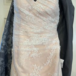 Blush Wedding Dress- Size 16(fits Like12/14)