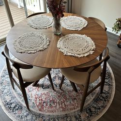 Fenway 47” Wood Dining Table, Walnut