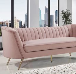 Velvet 88" Flared Arm Sofa


