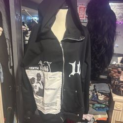 NWOT Y2K Style Graphic Zip Up Hoodie