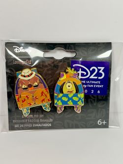 2026 D23 Disney Loungefly Lilo & Stitch Jumba Pleakley 2-Pack Pin Set New
