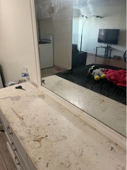 Dresser with mirror