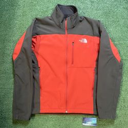 The North Face Apex Bionic Soft Shell orange and grey Jacket